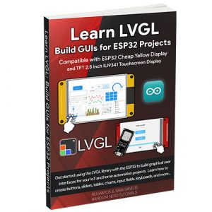 Learn LVGL Build GUIs for ESP32 Projects eBook cover square new logo